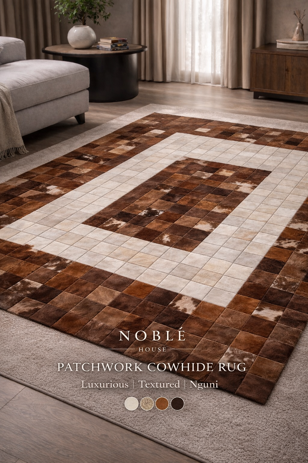 NOBLÉ PATCHWORK — Cowhide Rug