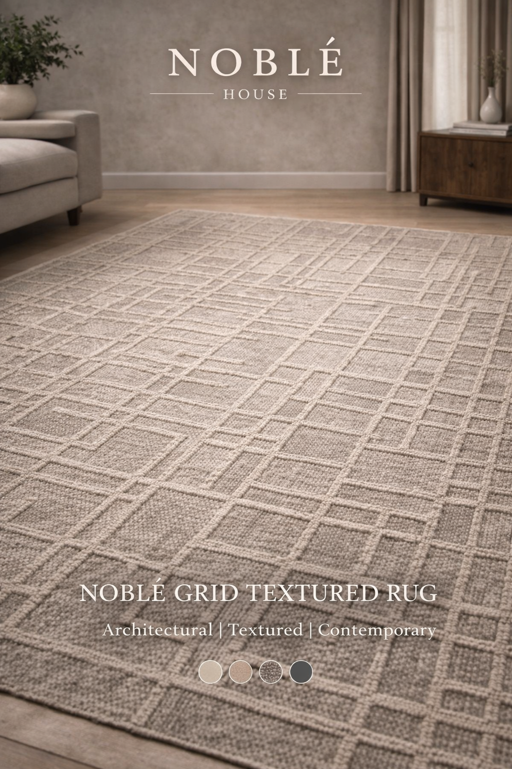NOBLÉ GRID — Textured Rug